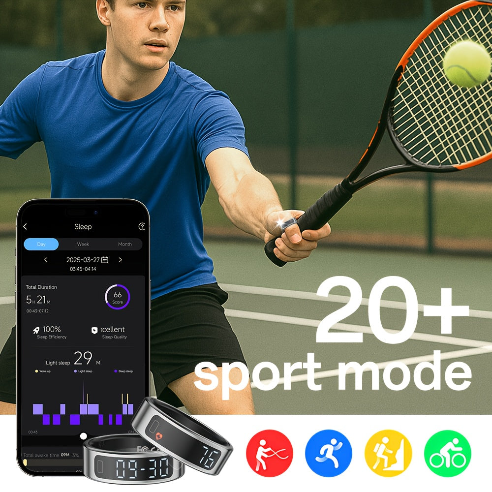 Youth Demon Smart Ring with, Touch Screen, Lightweight Design, and Modern Look. Ideal for Business, Sports and Other Occasions, with Various Sports Modes. A Great Gift for Friends and Family.