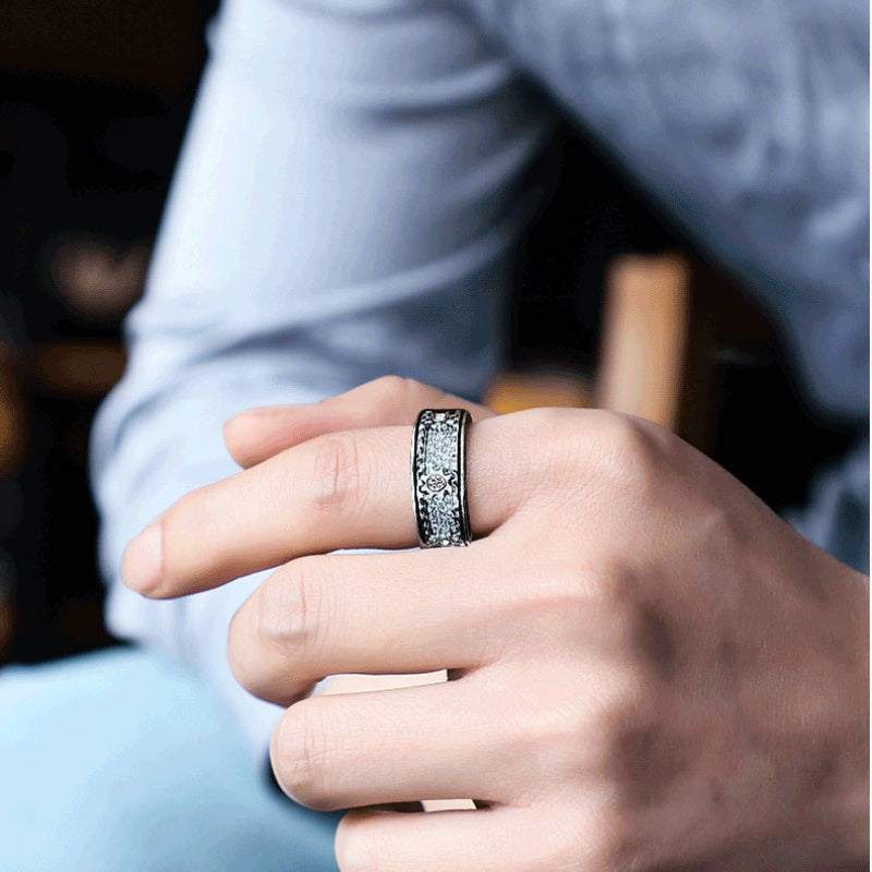 [Mechanical Retro Ring] 1pc 925 Silver Mechanical Retro Ring - Men's and Women's Exclusive Gear Turnable Jewelry - Suitable for Fall and Winter Street Fashion and Various Festivals, Best New Year Gift for Friends