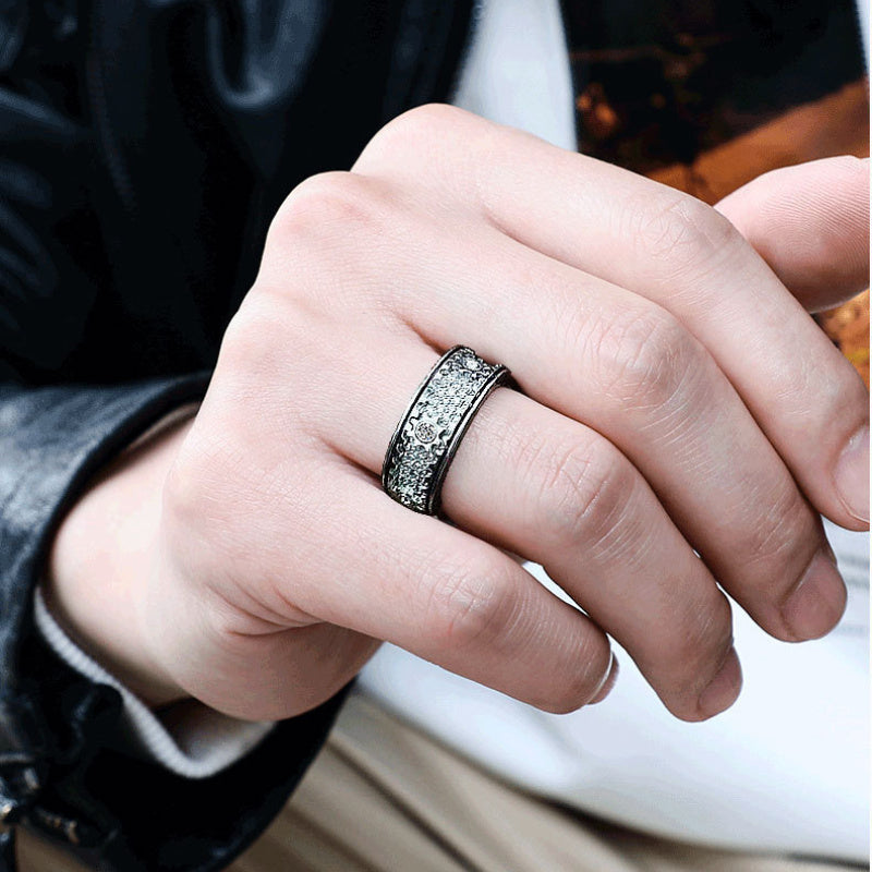 [Mechanical Retro Ring] 1pc 925 Silver Mechanical Retro Ring - Men's and Women's Exclusive Gear Turnable Jewelry - Suitable for Fall and Winter Street Fashion and Various Festivals, Best New Year Gift for Friends