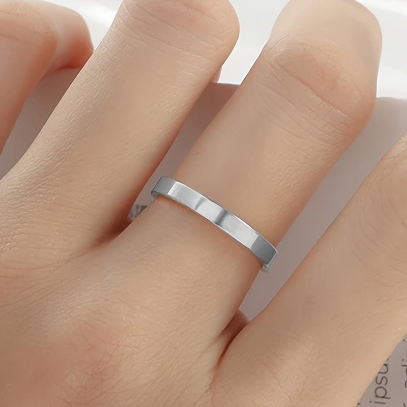 Men's Custom Engraved Text Rotating Ring, Stainless Steel Ring, Ideal Gift Choice
