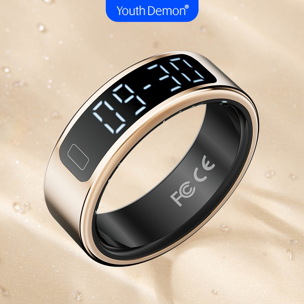 Youth Demon Smart Ring with, Touch Screen, Lightweight Design, and Modern Look. Ideal for Business, Sports and Other Occasions, with Various Sports Modes. A Great Gift for Friends and Family.