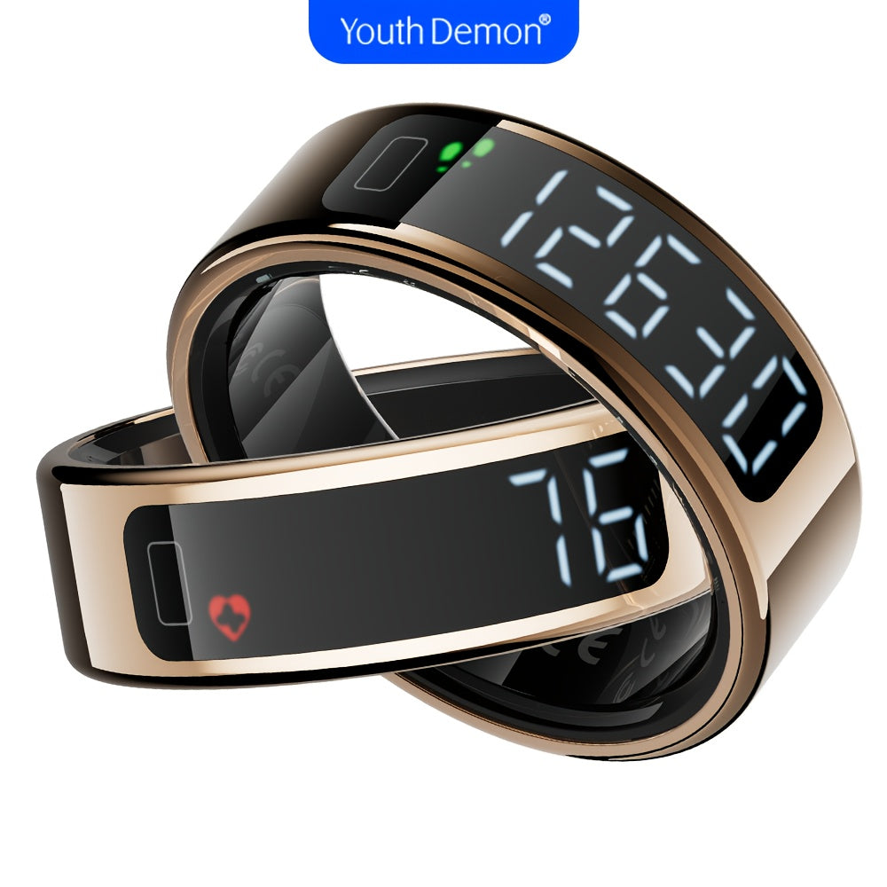 Youth Demon Smart Ring with, Touch Screen, Lightweight Design, and Modern Look. Ideal for Business, Sports and Other Occasions, with Various Sports Modes. A Great Gift for Friends and Family.
