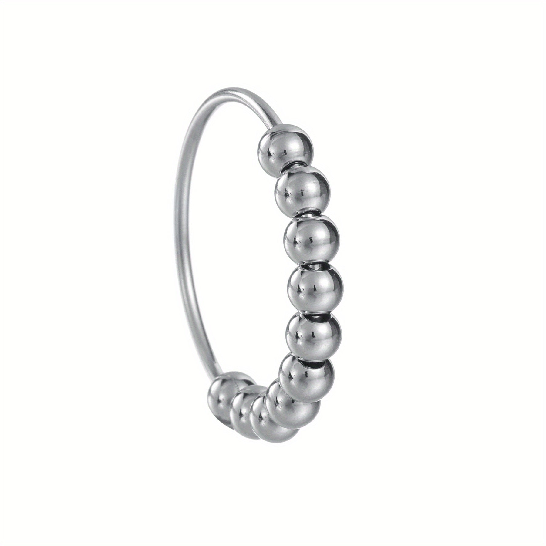 1pc - Rotatable Anxiety Relief Bead Ring - Not Easy to Fade, Good Wear Resistance - Minimalist And Individual Design Style - Stress Relief - Suitable for Daily Wear Or As a Gift