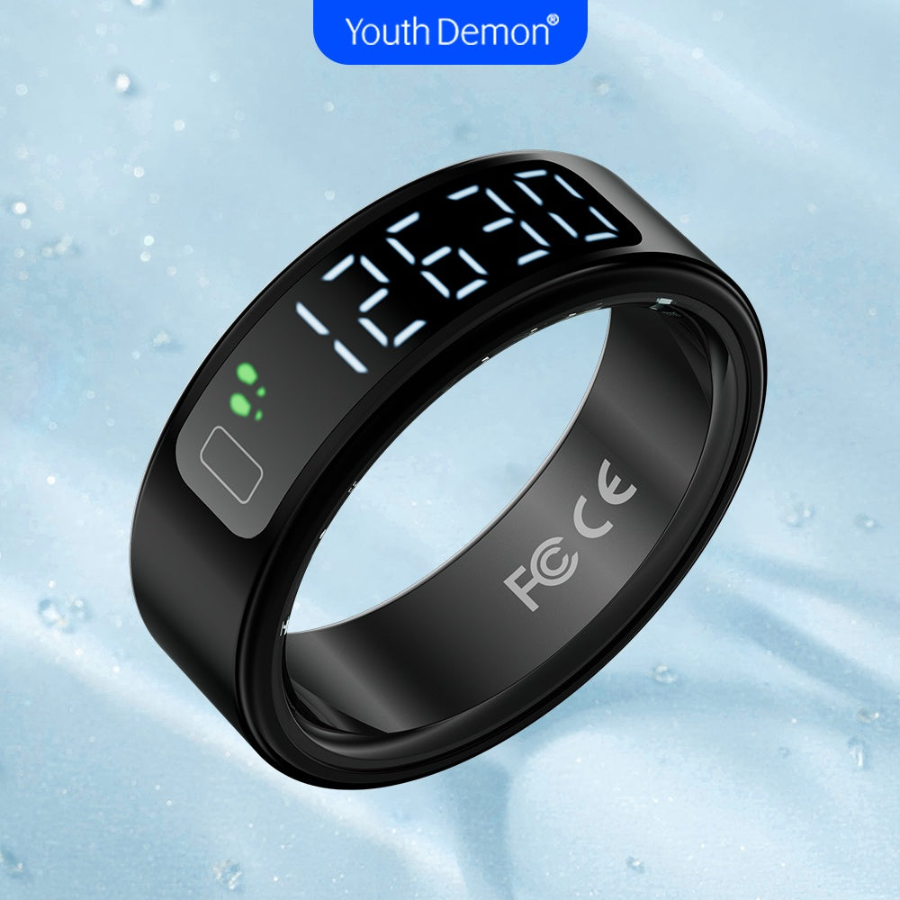 Youth Demon Smart Ring with, Touch Screen, Lightweight Design, and Modern Look. Ideal for Business, Sports and Other Occasions, with Various Sports Modes. A Great Gift for Friends and Family.
